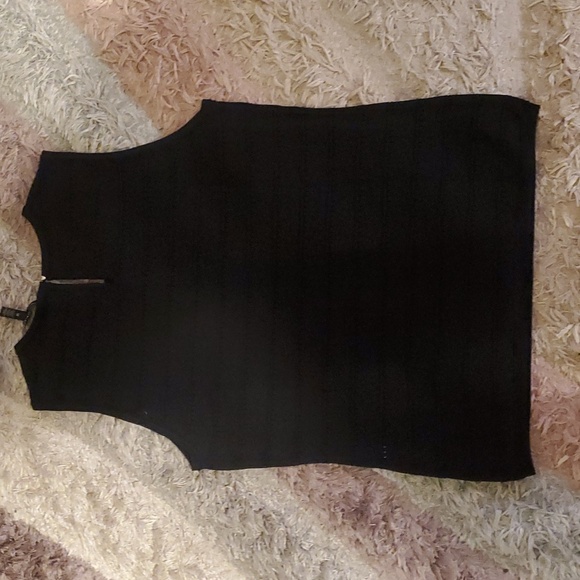 NWT White House Black Market Sleeveless Black Top White Size M - Picture 7 of 9